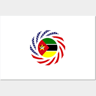 Mozambican American Multinational Patriot Flag Series Posters and Art